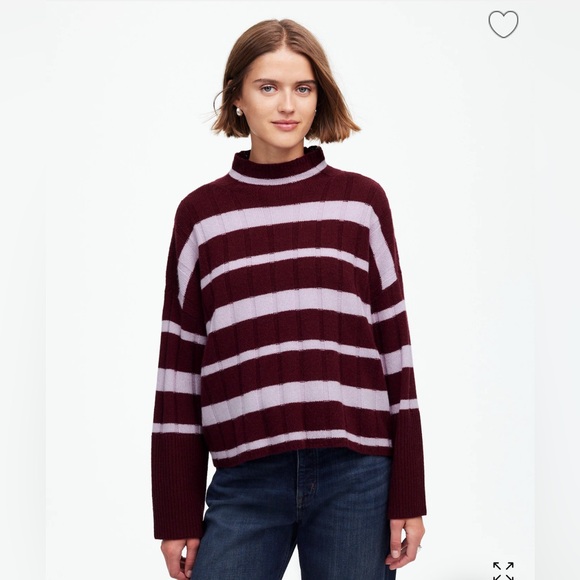 New with tags Oversized Ribbed Cashmere - Wool Blend Pullover Sweater - x-small - Picture 1 of 9